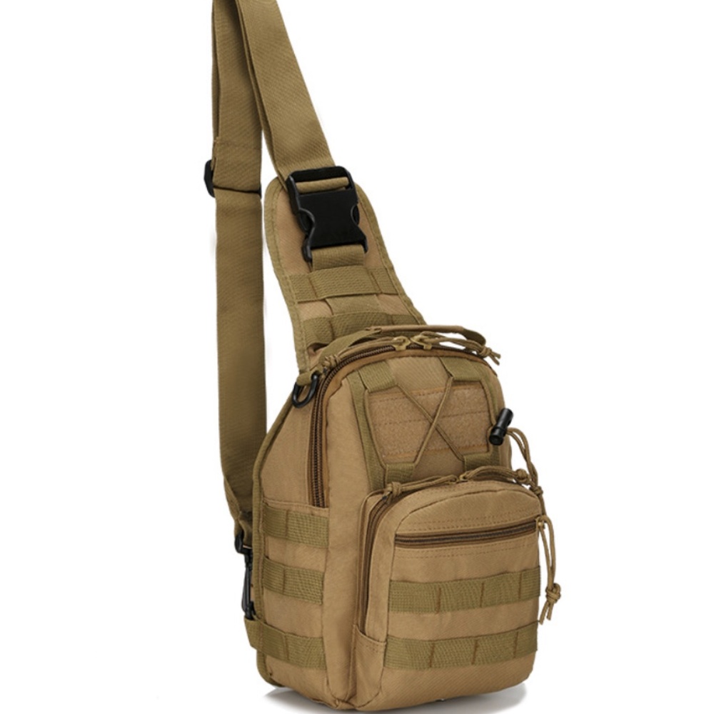 Men Tactical Sling Shoulder Bag, Tan Color